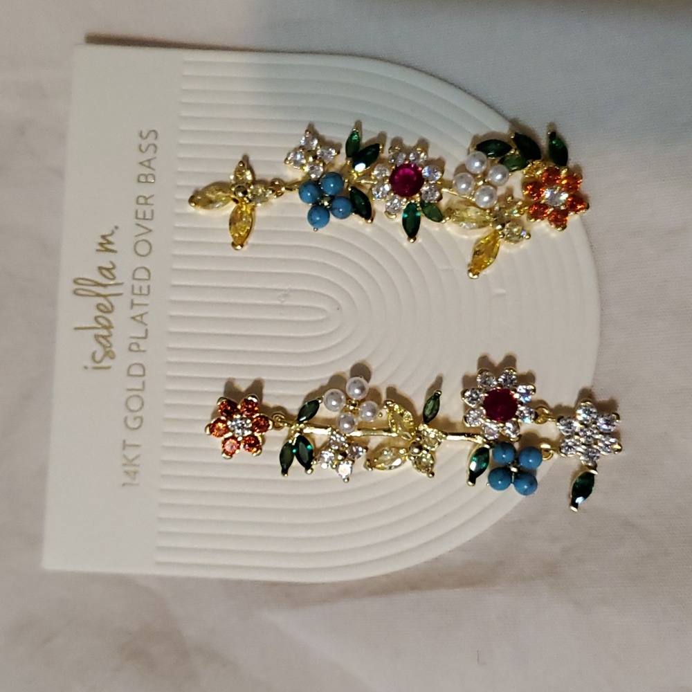 Isabella M 14Kt Gold Plated Earrings